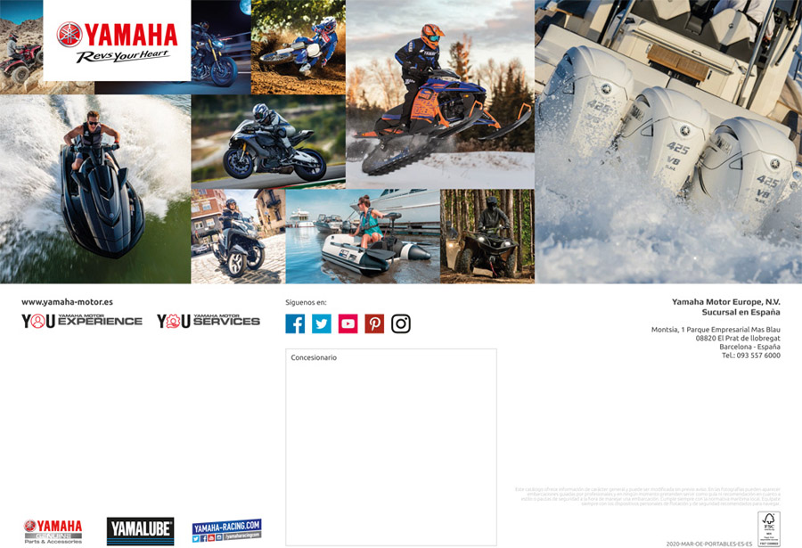 Yamaja. Motores fuera borda Gama Portail